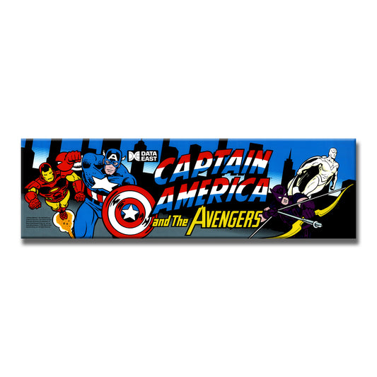 Captain America Arcade Backlit Marquee Insert 26" x 8"