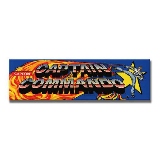 Captain Commando Arcade Backlit Marquee Insert 26" x 8"