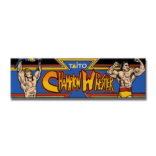 Champion Wrestler Arcade Backlit Marquee Insert 26" x 8"