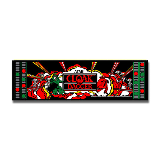 Cloak & Dagger Arcade Backlit Marquee Insert 26" x 8"