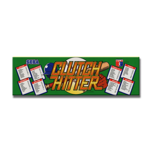 Clutch Hitter Arcade Backlit Marquee Insert 26" x 8"