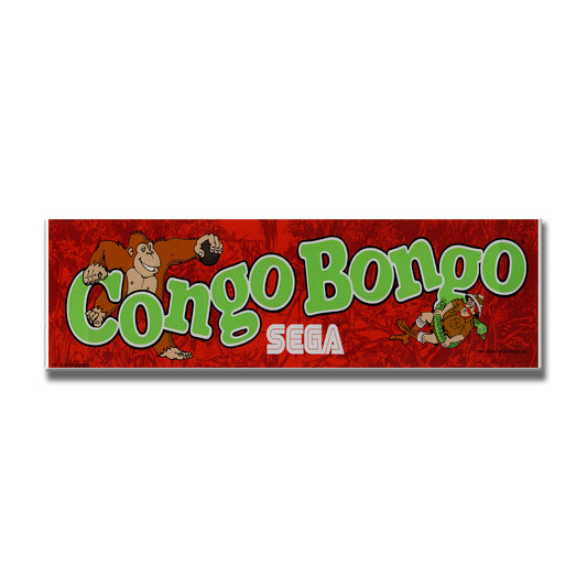 Congo Bongo Arcade Backlit Marquee Insert 26" x 8"
