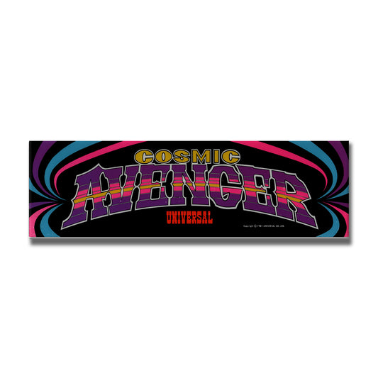 Cosmic Avenger Arcade Backlit Marquee Insert 26" x 8"