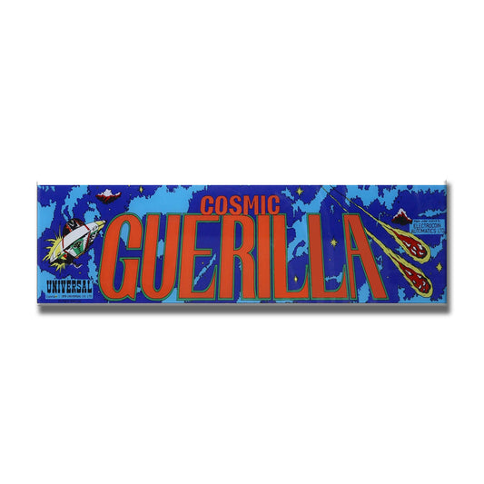 Cosmic Guerilla Arcade Backlit Marquee Insert 26" x 8"