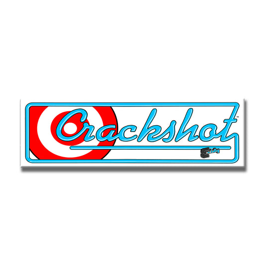 Crackshot Arcade Backlit Marquee Insert 26" x 8"