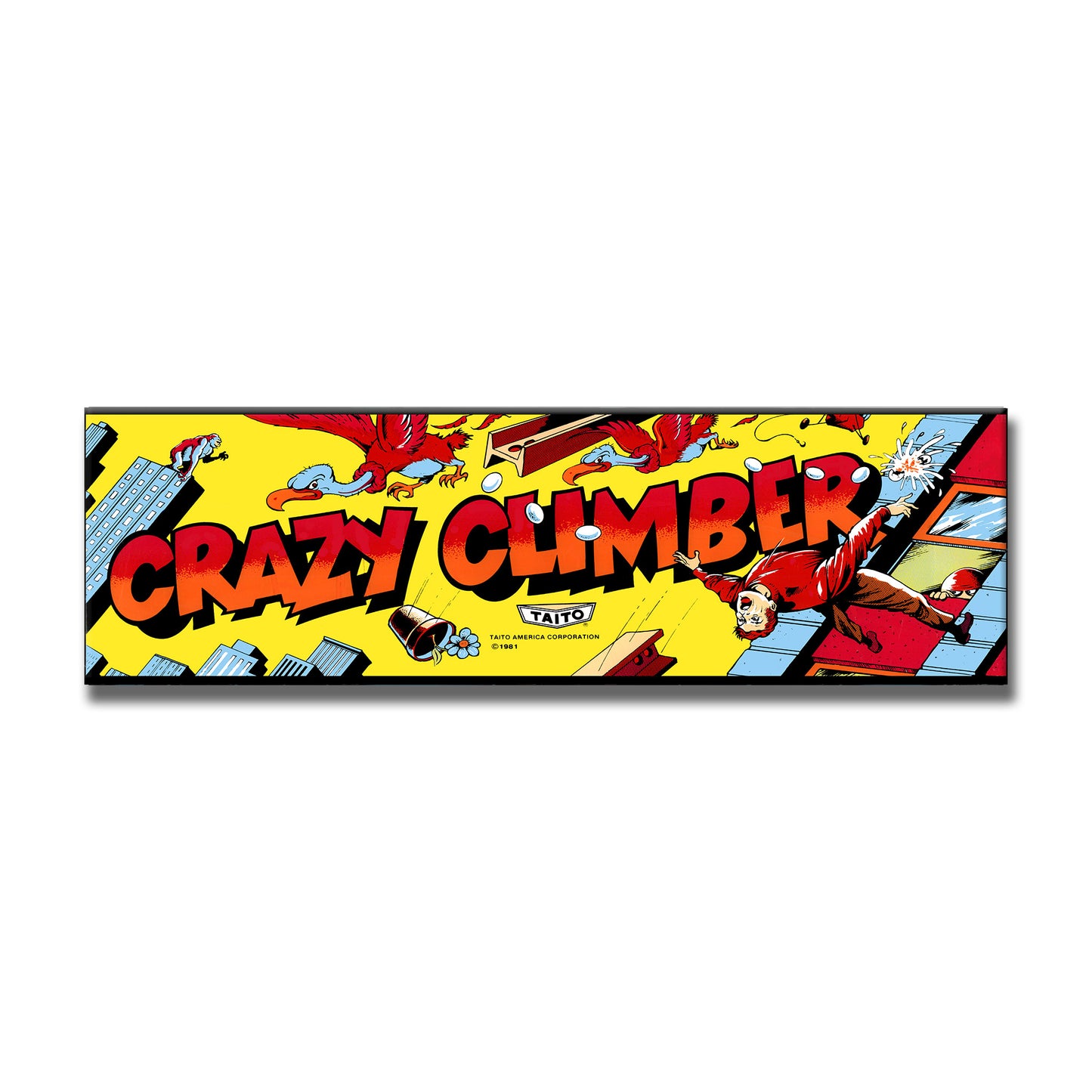 Crazy Climber Arcade Backlit Marquee Insert 26" x 8"