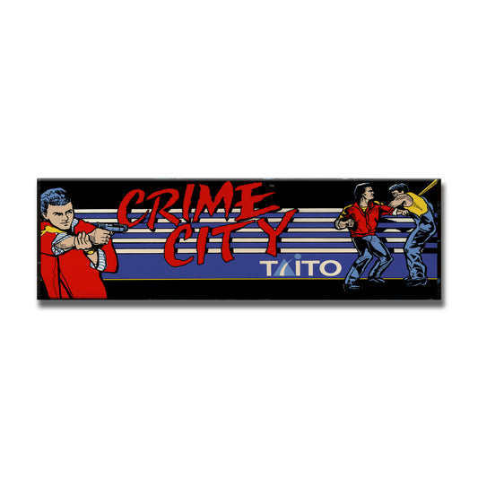 Crime City Arcade Backlit Marquee Insert 26" x 8"
