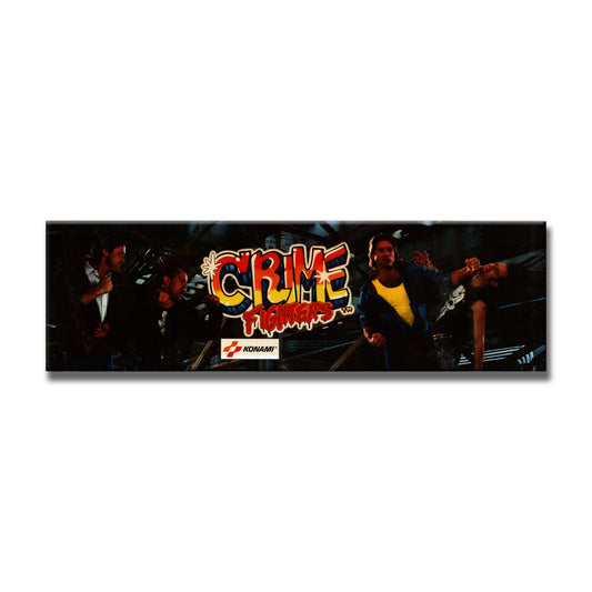 Crime Fighters Arcade Backlit Marquee Insert 26" x 8"