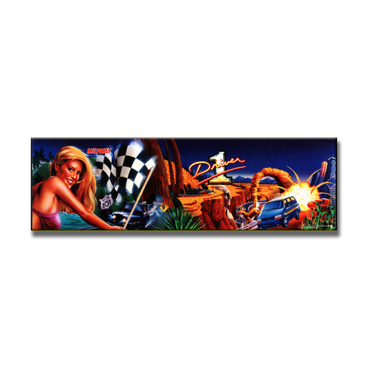 Cruis'n USA P1 Arcade Backlit Marquee Insert 26" x 8"