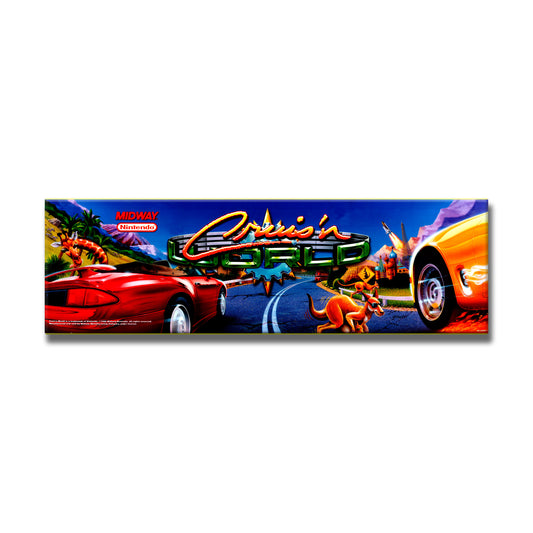 Cruis'n World Arcade Backlit Marquee Insert 26" x 8"