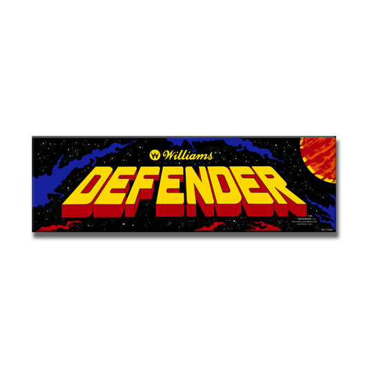 Defender Arcade Backlit Marquee Insert 26" x 8"