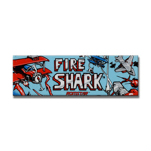 Fire Shark Arcade Backlit Marquee Insert 26" x 8"