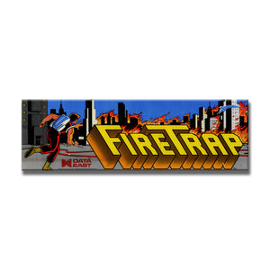 Fire Trap Arcade Backlit Marquee Insert 26" x 8"