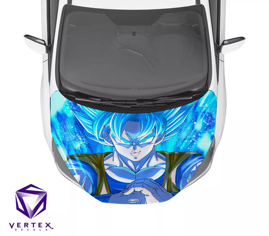 Goku Blue Anime Hood Wrap 65 X 50