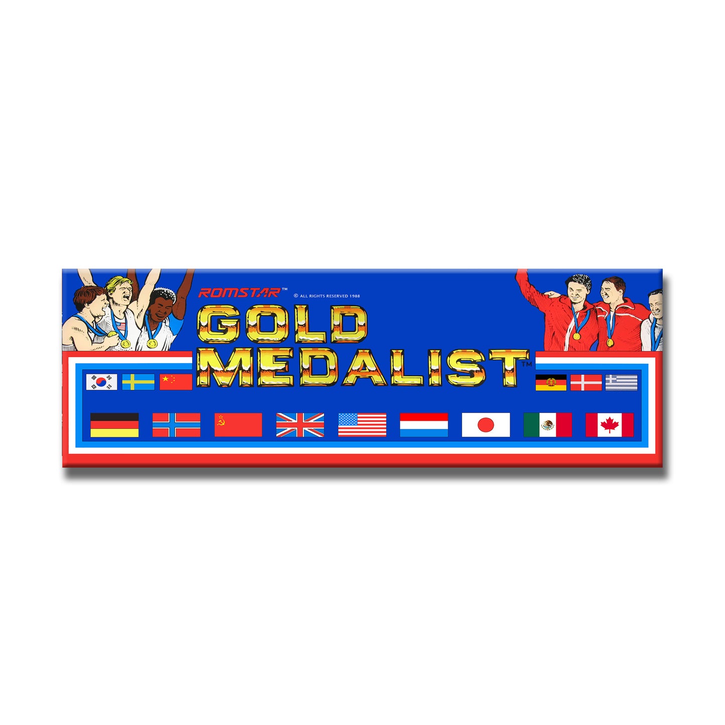 Gold Medalist Arcade Backlit Marquee Insert 26" x 8"