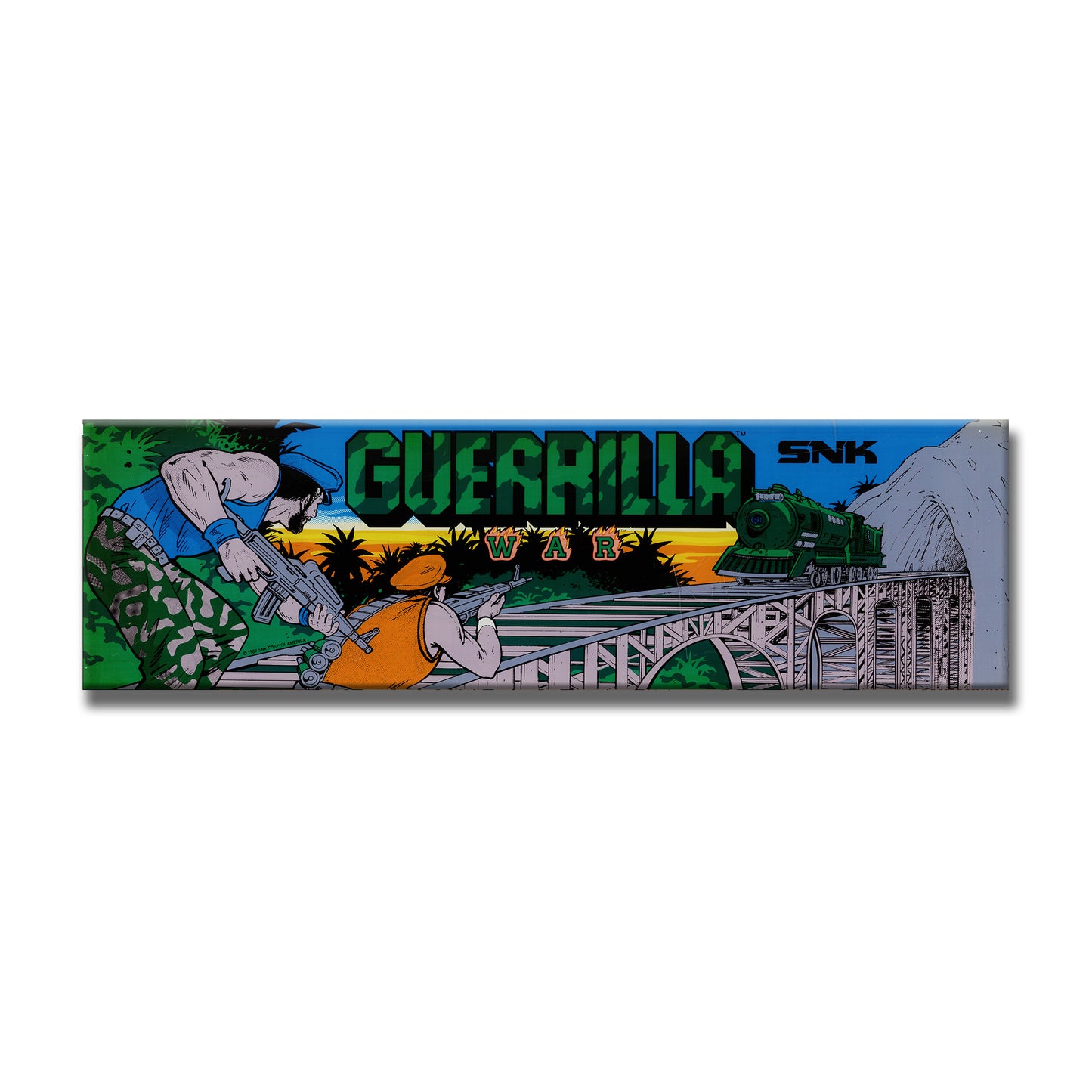 Guerilla War Arcade Backlit Marquee Insert 26" x 8"