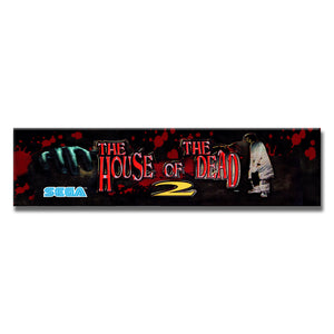 House of the Dead 2 Arcade Backlit Marquee Insert 26" x 8"