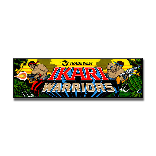 Ikari Warriors Arcade Backlit Marquee Insert 26" x 8"