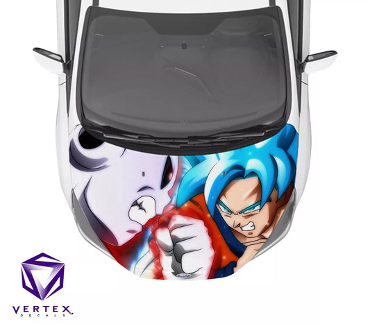 Jiren & Goku Anime Hood Wrap 65" X 50"