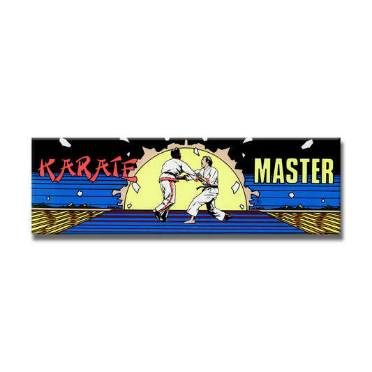 Karate Master Arcade Backlit Marquee Insert 26" x 8"