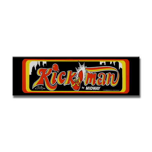 Kick Man Arcade Backlit Marquee Insert 26" x 8"