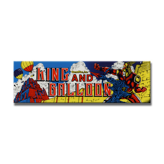 King and Ballon Arcade Backlit Marquee Insert 26" x 8"