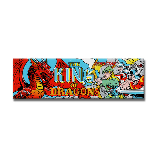 King of Dragons Arcade Backlit Marquee Insert 26" x 8"