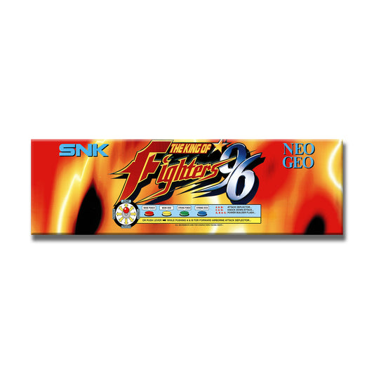 King of Fighters 96 Arcade Backlit Marquee Insert 26" x 8"