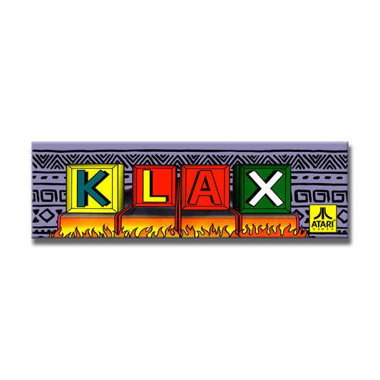 Klax Arcade Backlit Marquee Insert 26" x 8"
