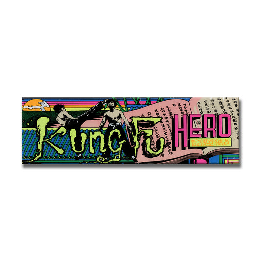 Kung Fu Hero Arcade Backlit Marquee Insert 26" x 8"