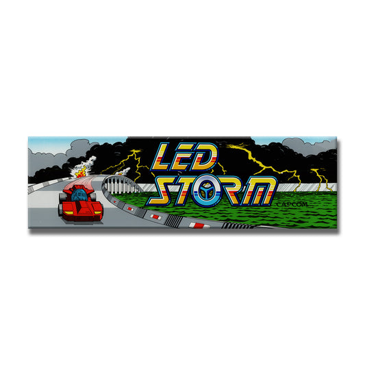 LED Storm Arcade Backlit Marquee Insert 26" x 8"