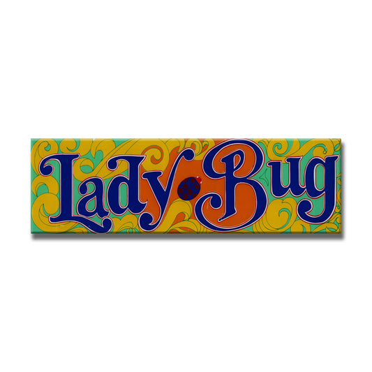 Lady Bug Arcade Backlit Marquee Insert 26" x 8" V2