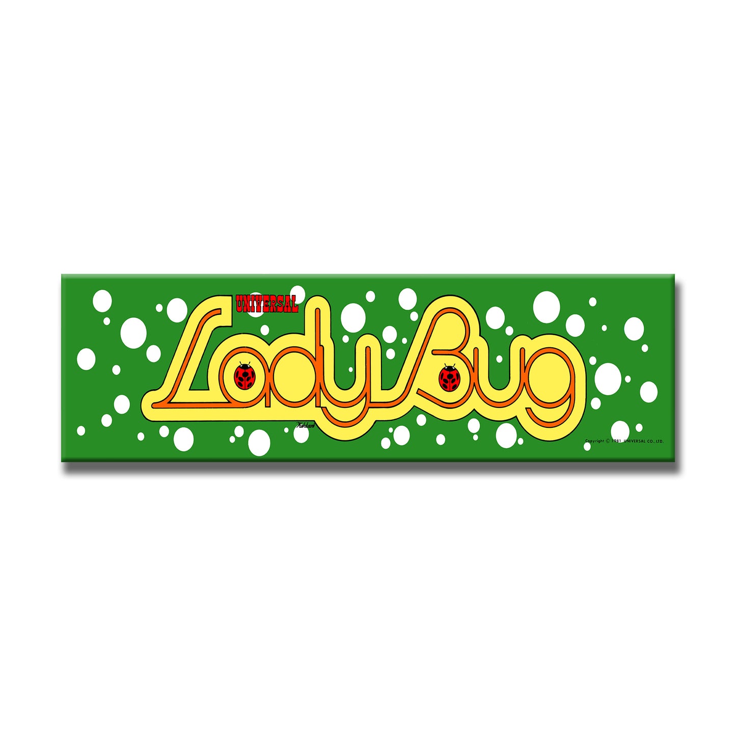 Lady Bug Arcade Backlit Marquee Insert 26" x 8"