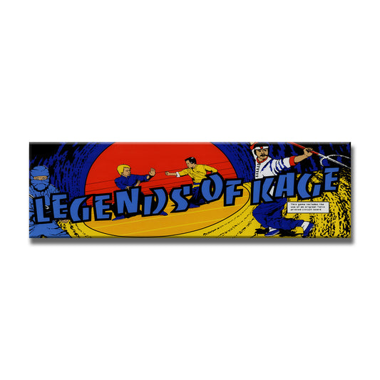 Legends of Kage Arcade Backlit Marquee Insert 26" x 8"