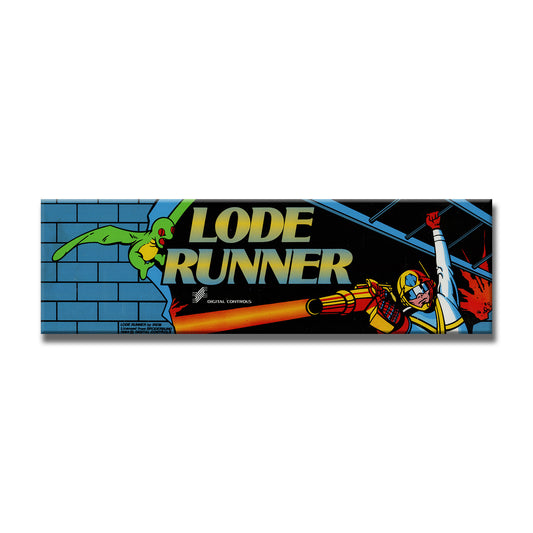Lode Runner Arcade Backlit Marquee Insert 26" x 8"