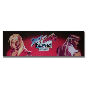 Street Fighter Alpha Arcade Backlit Marquee Insert 26" x 8"