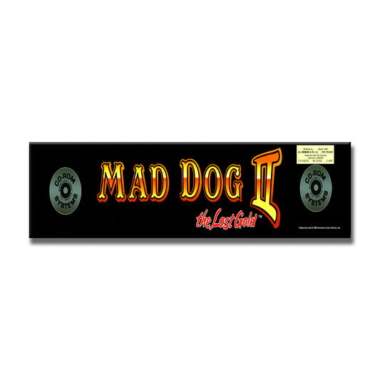 Mad Dog II Arcade Backlit Marquee Insert 26" x 8"