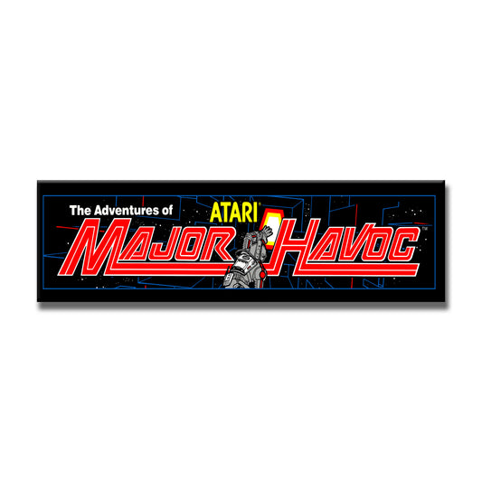 Major Havoc Arcade Backlit Marquee Insert 26" x 8"