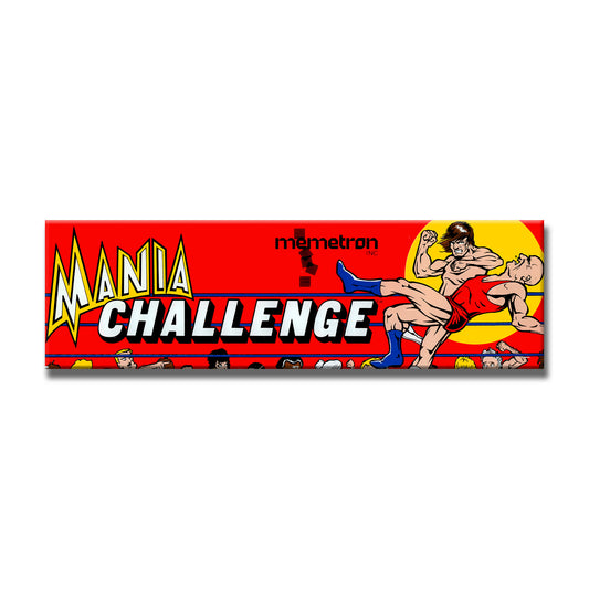 Mania Challenge Arcade Backlit Marquee Insert 26" x 8"