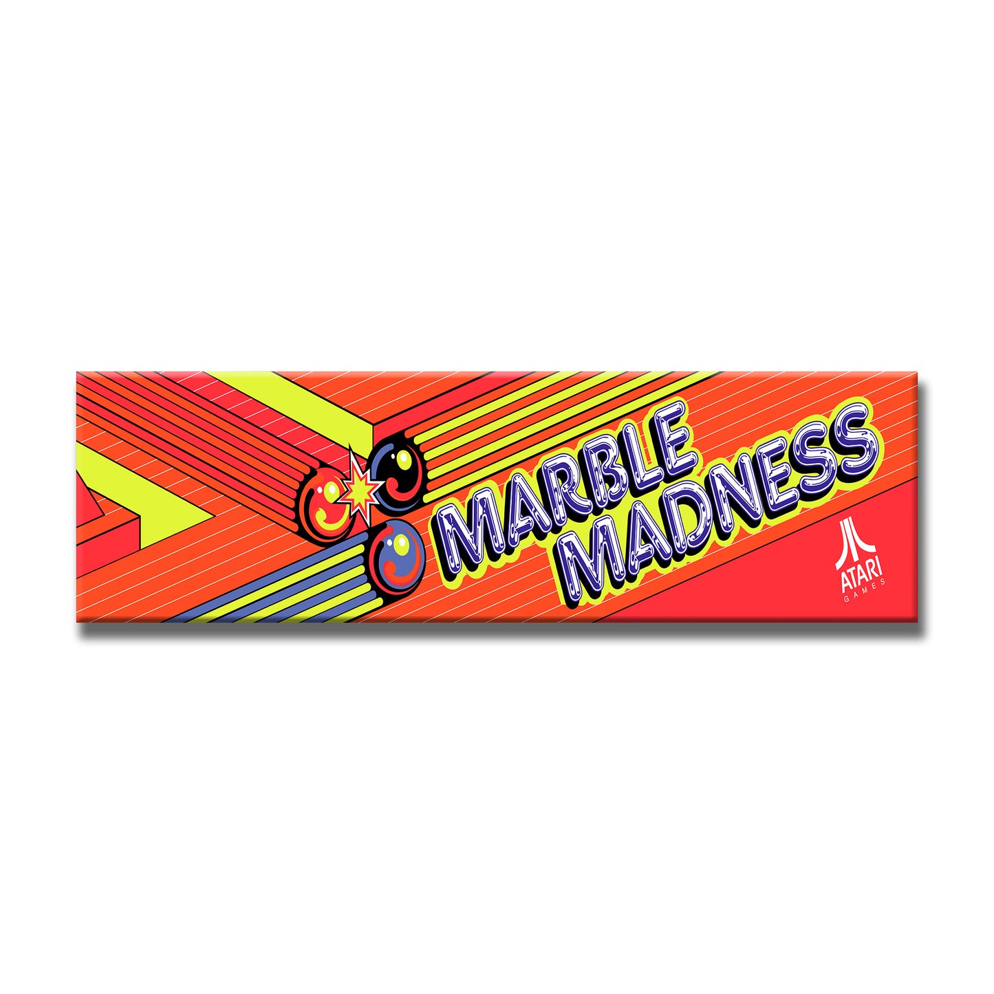 Marble Madness Arcade Backlit Marquee Insert 26" x 8"