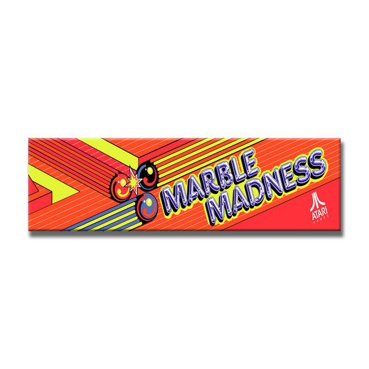 Marble Madness Arcade Backlit Marquee Insert 26" x 8"
