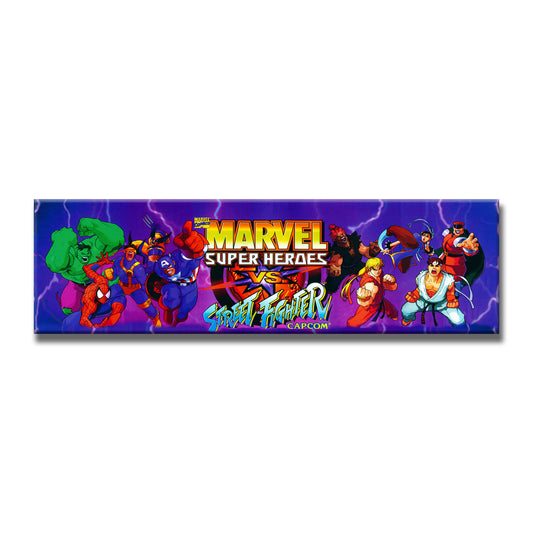 Marvel Super Heroes vs Street Fighter Arcade Backlit Marquee Insert 26" x 8"