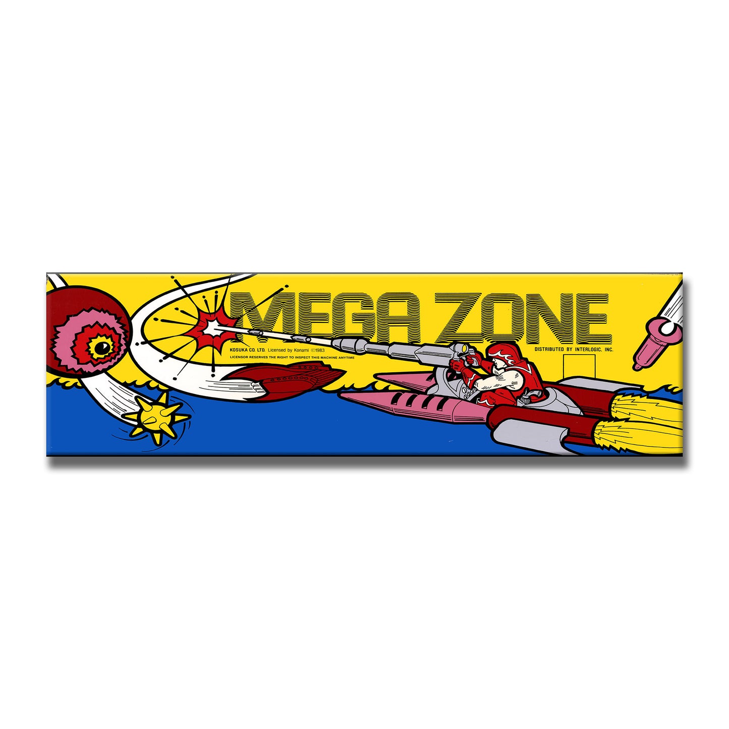 Mega Zone Arcade Backlit Marquee Insert 26" x 8"