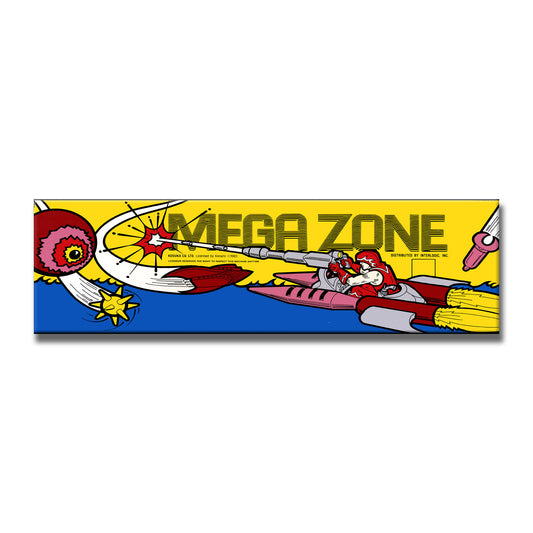 Mega Zone Arcade Backlit Marquee Insert 26" x 8"