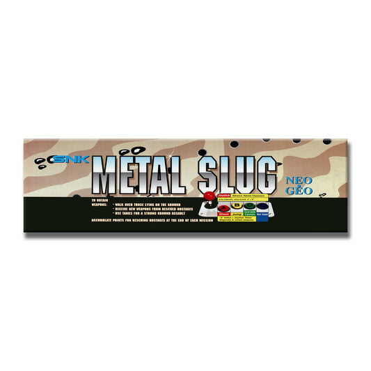 Metal Slug Arcade Backlit Marquee Insert 26" x 8"