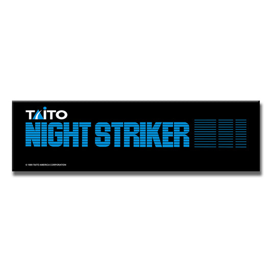Night Striker Arcade Backlit Marquee Insert 26" x 8"