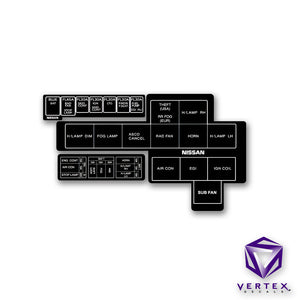 Nissan 300ZX Z32 Relay Fuse Box Decal 1989–2000 89-00