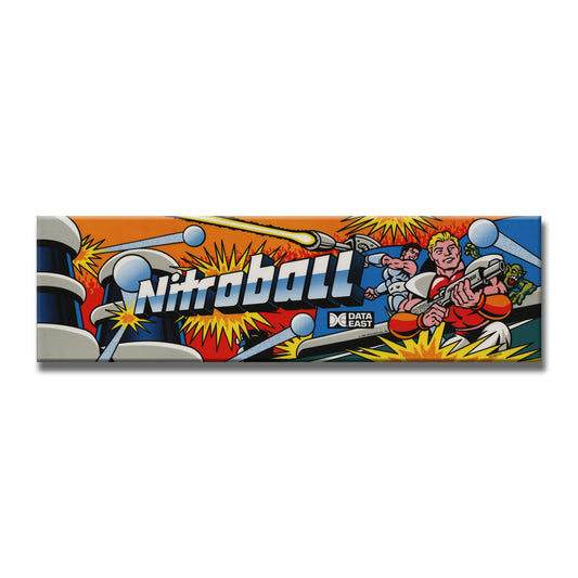Nitroball Arcade Backlit Marquee Insert 26" x 8"