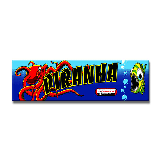 Piranha Arcade Backlit Marquee Insert 26" x 8"