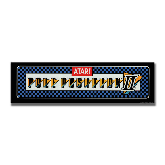 Pole Position II Arcade Backlit Marquee Insert 26" x 8"
